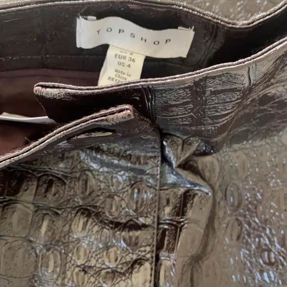 Topshop size 4 Faux alligator NWT - Picture 2 of 4